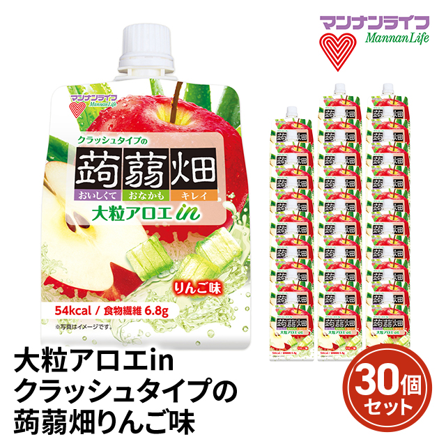 マンナンライフ 大粒アロエin クラッシュタイプの蒟蒻畑 りんご味 150g