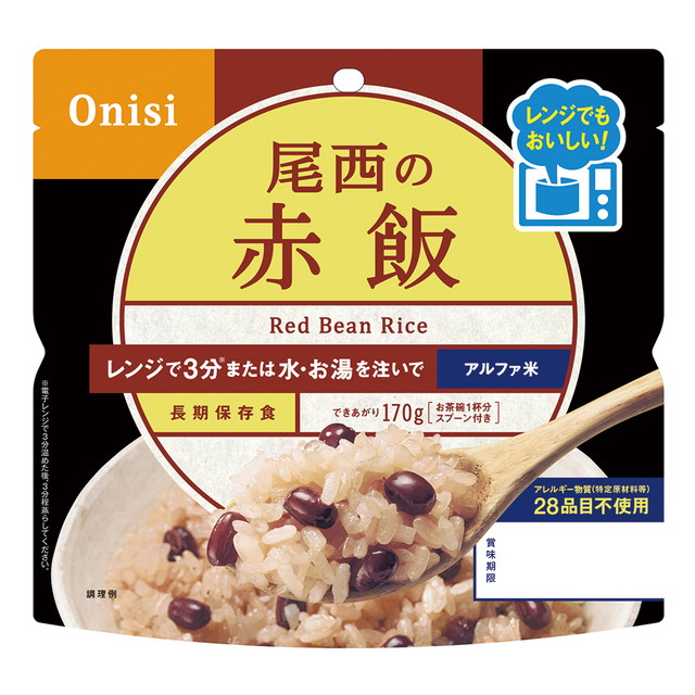 尾西食品 尾西のレンジ＋（プラス） 赤飯 80g×20個_1