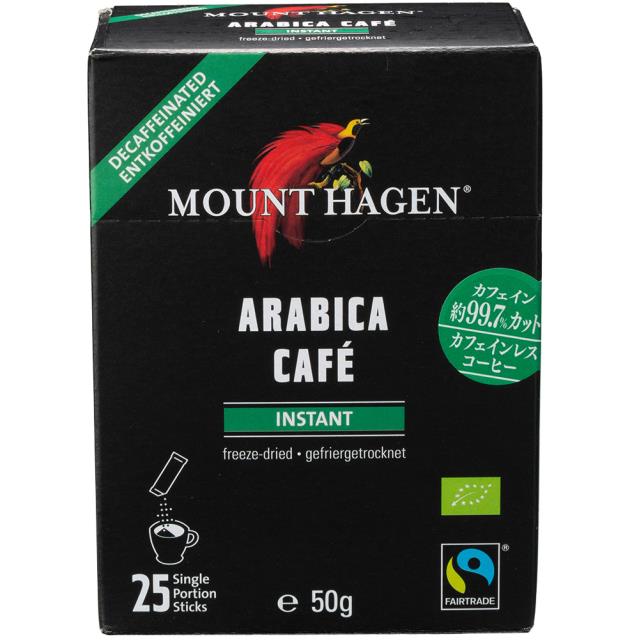送料込み マウントハーゲン オーガニック フェアトレード カフェインレス インスタントコーヒー スティック 2g×25本×8個 常温 コーヒー インスタント MOUNT HAGEN_1