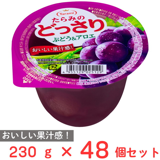 たらみ たらみのどっさり ぶどう＆アロエ 230g×48個 たらみ