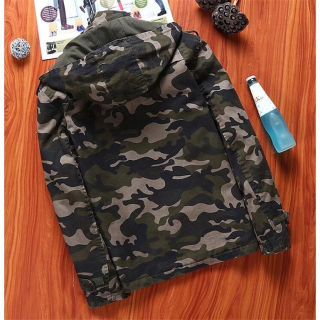 ミリタリージャケットメンズ刺繍ミリタリー迷彩柄カモフラフード付きアウターファッション物ms秋の通販はau Pay マーケット Fast Fashion