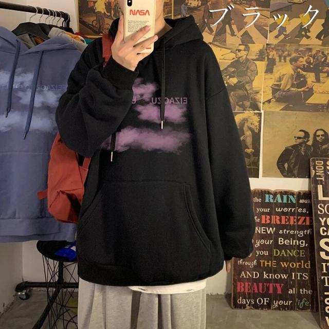 パーカー オーバーサイズ 長袖 ジップアップ フーディー バックロゴ ストリート 原宿系 かっこいい メンズ レディースの通販はau Pay マーケット Cuclo Shop