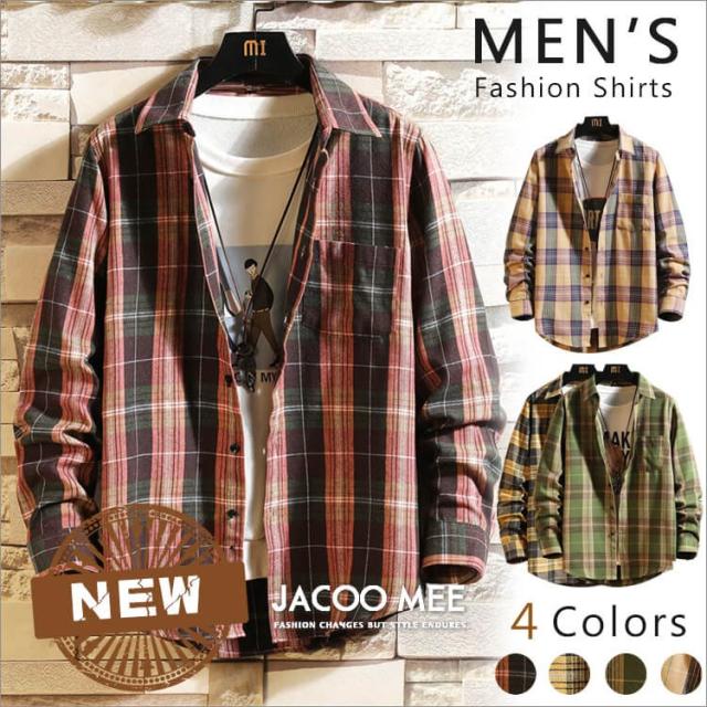 長袖 チェックシャツ ブラウス メンズ シャツ カジュアルシャツ チェック柄 シャツ 長袖 ボダンダウンシャツ ビジネスシャツ メンズシャの通販はau Pay マーケット Cuclo Shop