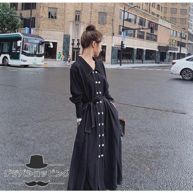 デニムコート レディース 40代 キレイめ ロング丈 デニム 秋冬 長袖 シャツワンピ 無地 体型カバー 大きいサイズ おしゃれ 韓国風 30代 50代送料無料 女性に人気