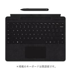 (中古)Microsoft スリムペン付き Surface Pro X Signature キーボード 日本語 QSW-00019 ブラック(262-ud)