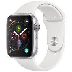 (中古)Apple Apple Watch Series 4 GPS 44mm シルバーアルミニウムケース ホワイトスポーツバンド(258-ud)の通販は 15,427円
