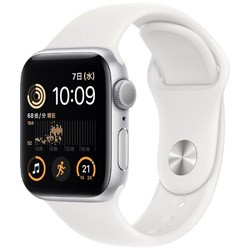 ()Apple Apple Watch SE 第2世代 GPS 40mm シルバーアルミニウムケース ホワイトスポーツバンド(262-ud)のサムネイル