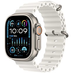 (中古)Apple Apple Watch Ultra 2 GPS + Cellular 49mm チタニウムケース ホワイトオーシャンバンド(258-ud)