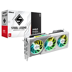 (中古)ASRock ASRock Radeon RX 9070 XT Steel Legend 16G ホワイト RX9070XT SL 16G(377-ud)