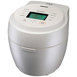 (中古)MITSUBISHI (展示品) 炊飯器 本炭釜 紬(つむぎ) 白真珠(しろしんじゅ) NJ-BW10G-W [5.5合 /IH](305-ud)