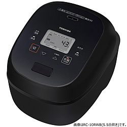 (中古)TOSHIBA (展示品) 炊飯ジャー 東芝真空IH 炎匠炊き グランブラック RC-18RWB(K) [1升 /IH](276-ud)