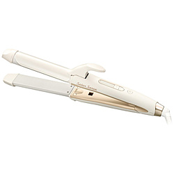(中古)コイズミ (展示品) マイナスイオン2WAYアイロン Salon Sense アイボリー KHR-7530/C [30mm /交流(コード)式](258-ud)