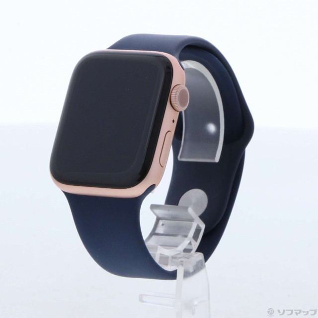 (中古)Apple Apple Watch Series 6 GPS 44mm ゴールドアルミニウムケース  ディープネイビースポーツバンド(258-ud)｜au PAY マーケット