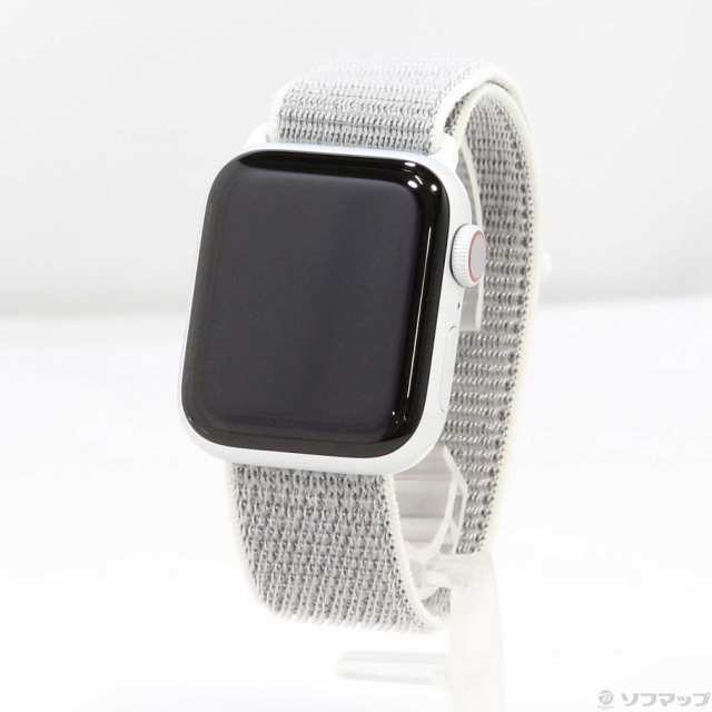 (中古)Apple Apple Watch Series 4 GPS + Cellular 40mm シルバーアルミニウムケース  シーシェルスポーツループ(258-ud)｜au PAY マーケット