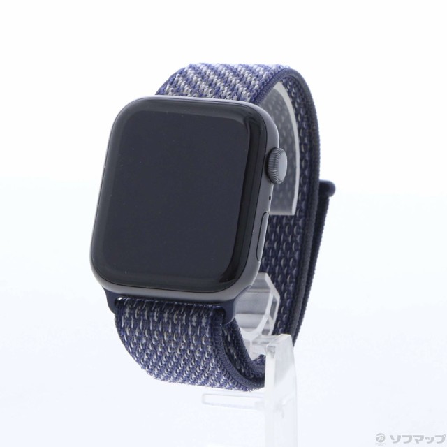 (中古)Apple Apple Watch SE 第1世代 Nike GPS 44mm スペースグレイアルミニウムケース  パープルパルスNikeスポーツループ(258-ud)｜au PAY マーケット