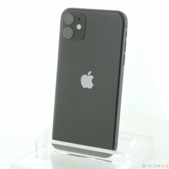 中古)Apple iPhone11 64GB ブラック MWLT2J/A SoftBank(349-ud)の通販