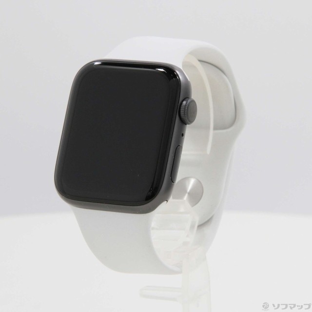 (中古)Apple Apple Watch Series 5 GPS 44mm スペースグレイアルミニウムケース  ホワイトスポーツバンド(269-ud)｜au PAY マーケット