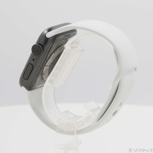 (中古)Apple Apple Watch Series 5 GPS 44mm スペースグレイアルミニウムケース  ホワイトスポーツバンド(269-ud)｜au PAY マーケット