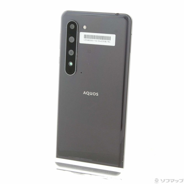 大きな割引 ()SHARP AQUOS R5G 256GB ブラックレイ 908SH SoftBank