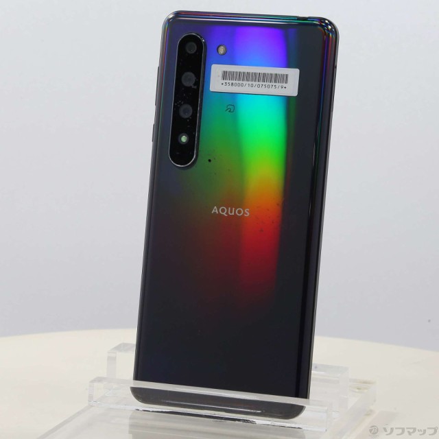 中古)SHARP AQUOS R5G 256GB ブラックレイ 908SH SoftBankロック解除