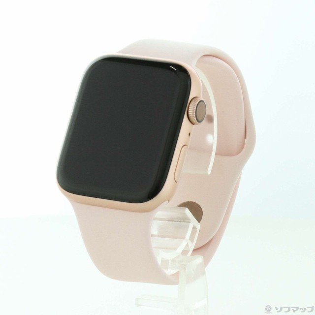 (中古)Apple Apple Watch Series 4 GPS 44mm ゴールドアルミニウムケース  ピンクサンドスポーツバンド(349-ud)｜au PAY マーケット