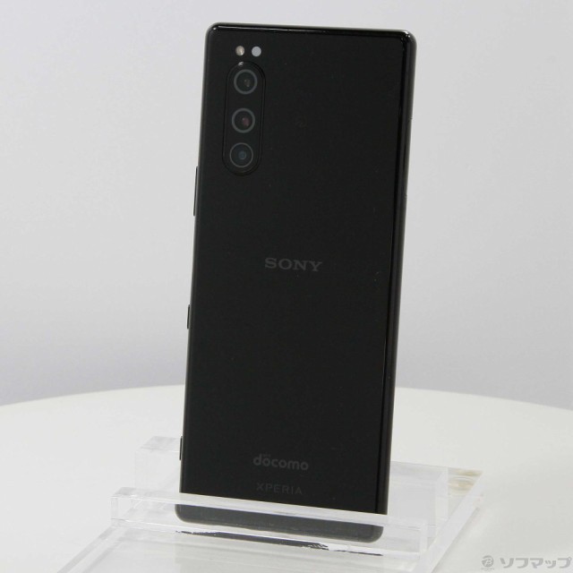 中古)SONY Xperia 5 64GB ブラック SO-01M docomoロック解除SIMフリー