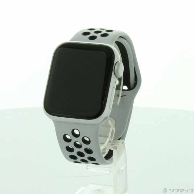 (中古)Apple Apple Watch SE 第1世代 Nike GPS 40mm シルバーアルミニウムケース  ピュアプラチナム/ブラックNikeスポーツバンド(349-ud)｜au PAY マーケット