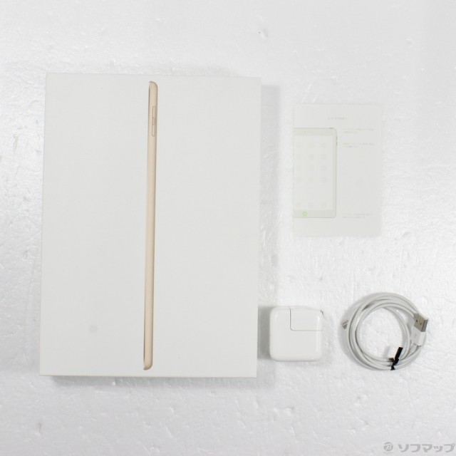 中古)Apple iPad 第5世代 128GB ゴールド MPGW2J/A Wi-Fi(196-ud)の