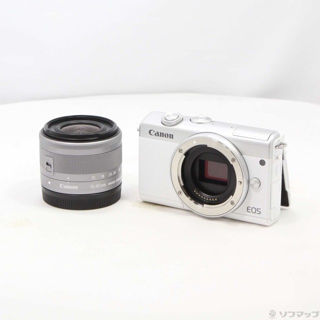 Canon (展示品) EOS M200 EF-M15-45 IS STM レンズキット ホワイト(377