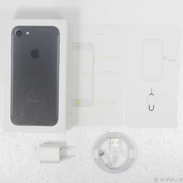 中古)Apple iPhone7 128GB ブラック MNCK2J/A SIMフリー(344-ud)の通販