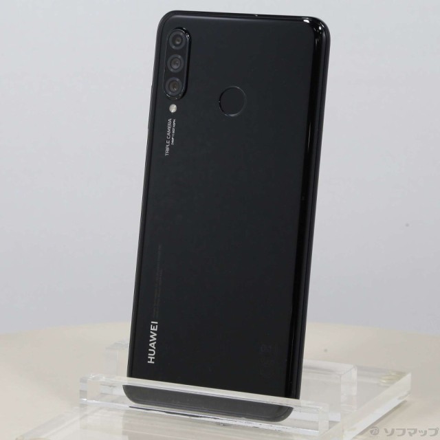 中古)HUAWEI HUAWEI P30 lite 64GB ミッドナイトブラック MAR-LX2J SIM ...