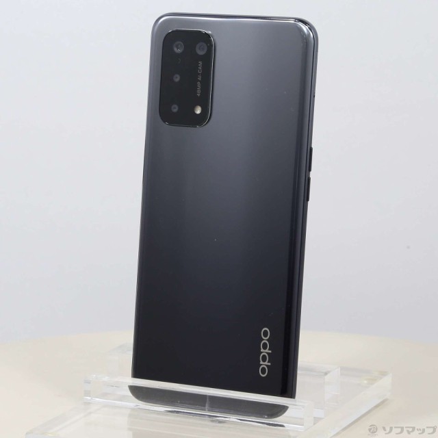 中古)OPPO OPPO A54 5G 64GB シルバーブラック OPG02 UQ mobile(258-ud