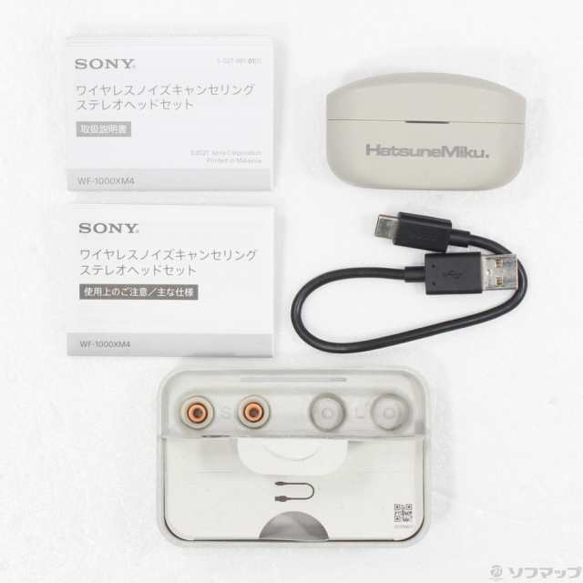 中古)SONY WF-1000XM4/MK 初音ミク コラボレーションモデル プラチナ