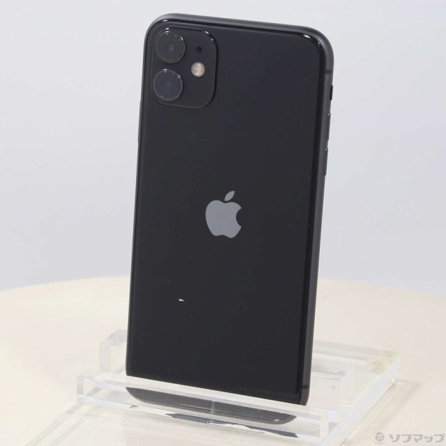 中古)Apple iPhone11 128GB ブラック MHDH3J/A SIMフリー(381-ud)の