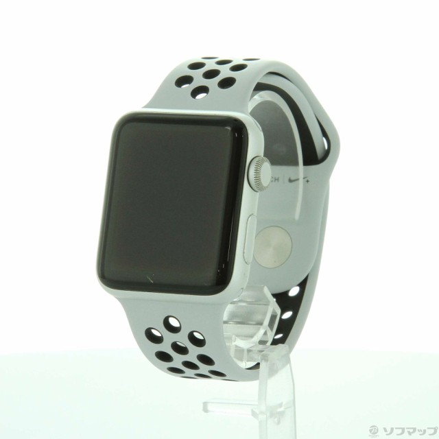 中古)Apple Apple Watch Series Nike GPS 42mm シルバーアルミニウム