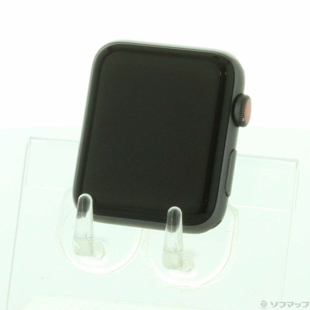 (中古)Apple Apple Watch Series 3 GPS + Cellular 42mm スペースグレイアルミニウムケース  バンド無し(276-ud)｜au PAY マーケット