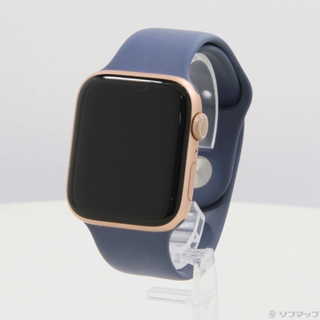 (中古)Apple Apple Watch Series 5 GPS 44mm ゴールドアルミニウムケース アラスカンブルースポーツバンド(305-ud)