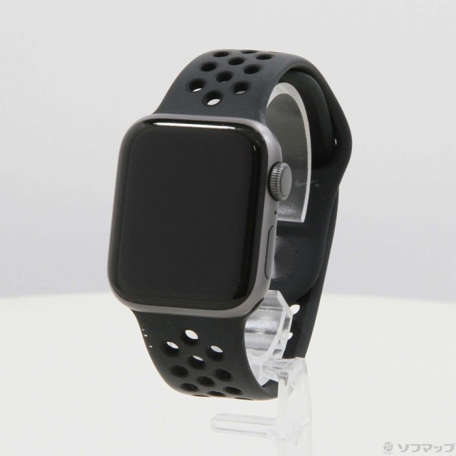 (中古)Watch Series 4 Nike+ GPS 40mm スペースグレイアルミニウムケース アンスラサイト/ブラックNikeスポーツバンド(305-ud)