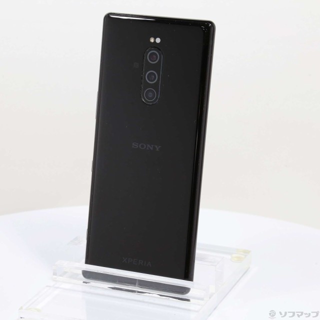 (中古)SONY Xperia 1 64GB ブラック 802SO SoftBankロック解除SIMフリー(349-ud)｜au PAY マーケット