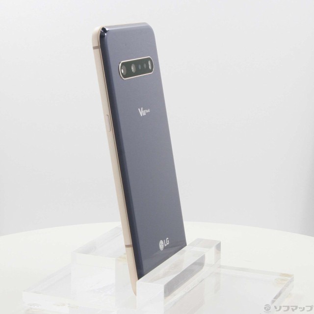 中古)LG LG V60 ThinQ 5G 128GB クラッシ-ブルー A001LG SoftBankロック解除SIMフリー(262-