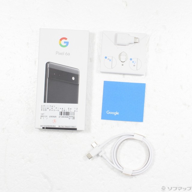 中古)GOOGLE Google Pixel 6a 128GB チャコール GB17L auロック解除SIM