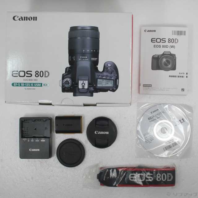 中古)Canon EOS 80D EF-S18-135 IS USM レンズキット(349-ud)の通販は