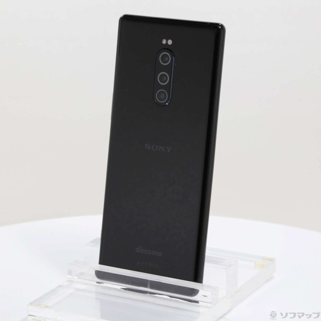 中古)SONY Xperia 1 64GB ブラック SO-03L docomoロック解除SIMフリー