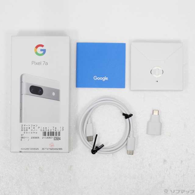 中古)GOOGLE Google Pixel 7a 128GB スノー GA04274-JP docomoロック