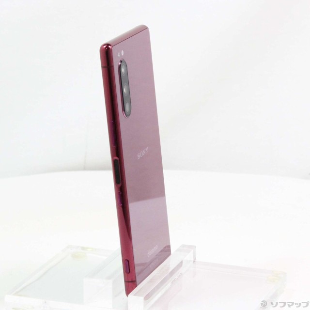 中古)SONY Xperia 5 64GB レッド SO-01M docomoロック解除SIMフリー