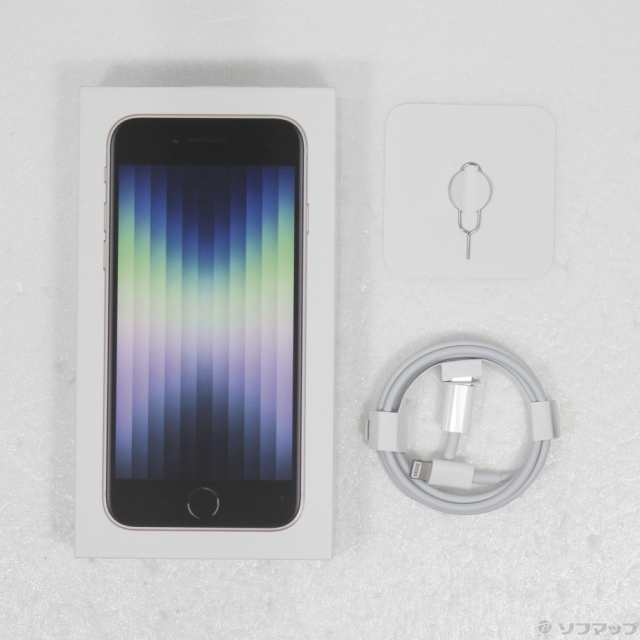 (中古)Apple iPhone SE 第3世代 128GB スターライト MMYG3J/A SIMフリー(258-ud)｜au PAY マーケット