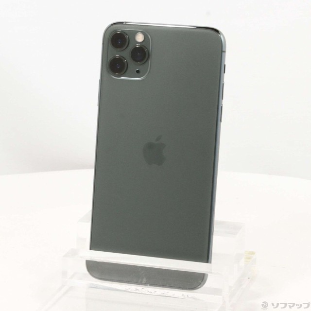 (中古)Apple iPhone11 Pro Max 256GB ミッドナイトグリーン MWHM2J/A SIMフリー(352-ud)｜au PAY  マーケット