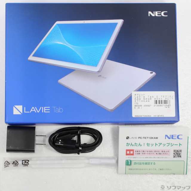 中古)NEC LaVie Tab E TE710/KAW 64GB ホワイト PC-TE710KAW Wi-Fi(295