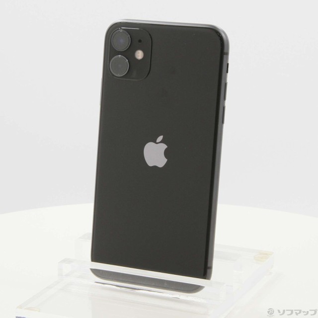 中古)Apple iPhone11 128GB ブラック MWM02J/A SIMフリー(262-ud)の