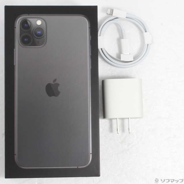 中古)SoftBank iPhone11 Pro Max 64GB スペースグレイ MWHD2J/A